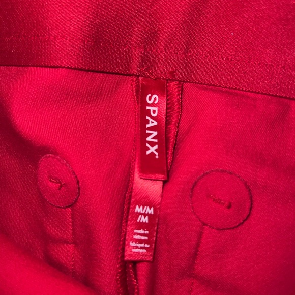 SPANX NWT On-the-Go Ankle Slim Straight Pant Red Size M - Picture 5 of 7